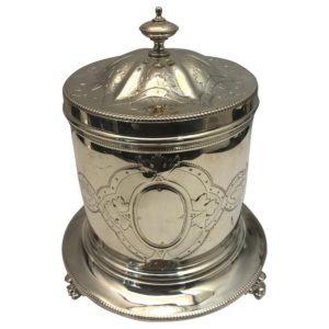Silver plated Biscuit box