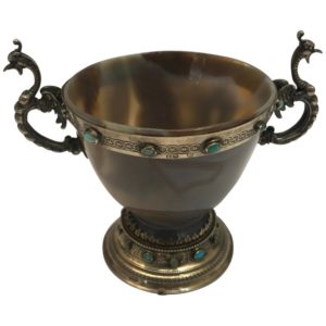 German Agate and Silver cup