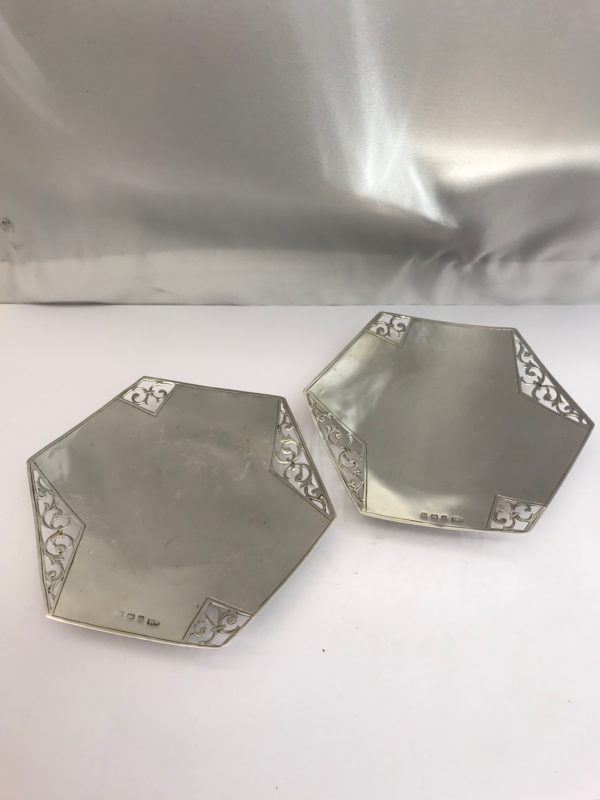Antique Silver pair of dishes