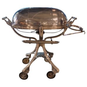 Large Silver Plate Carving Trolley | Kalms Antiques