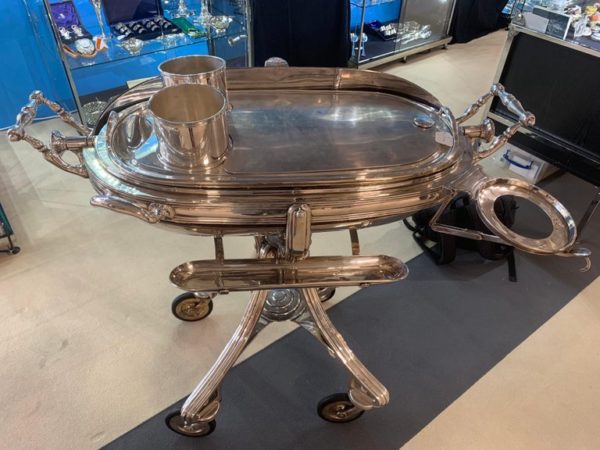 Large Silver Plate Carving Trolley | Kalms Antiques