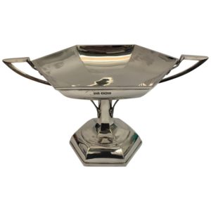 20th Century Hexagonal Silver Tazza by Walker and Hall