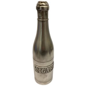 Silver Plate Wine Bottle 'Cigars'