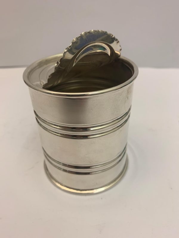 Contemporary Italian Silver 'Tin Can', circa 1990 - grey