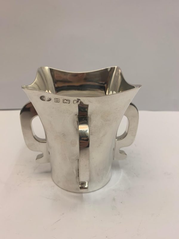 Four Handled Solid Silver Tygs Cup, 1923 - side