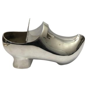 Silver Plated Spoon Warmer in the Shape of a Clog
