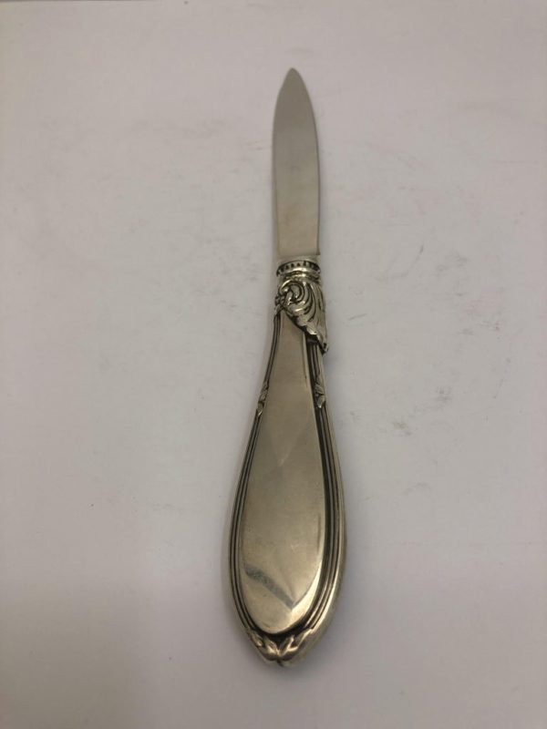 Letter Opener with Purple Enamel Decoration to the Handle - main