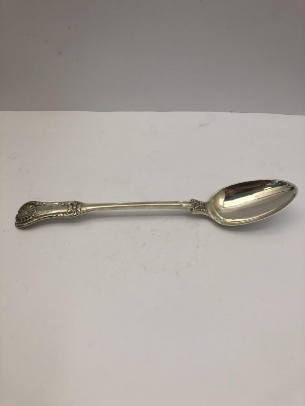 Large Silver Serving Spoon - birds eye view