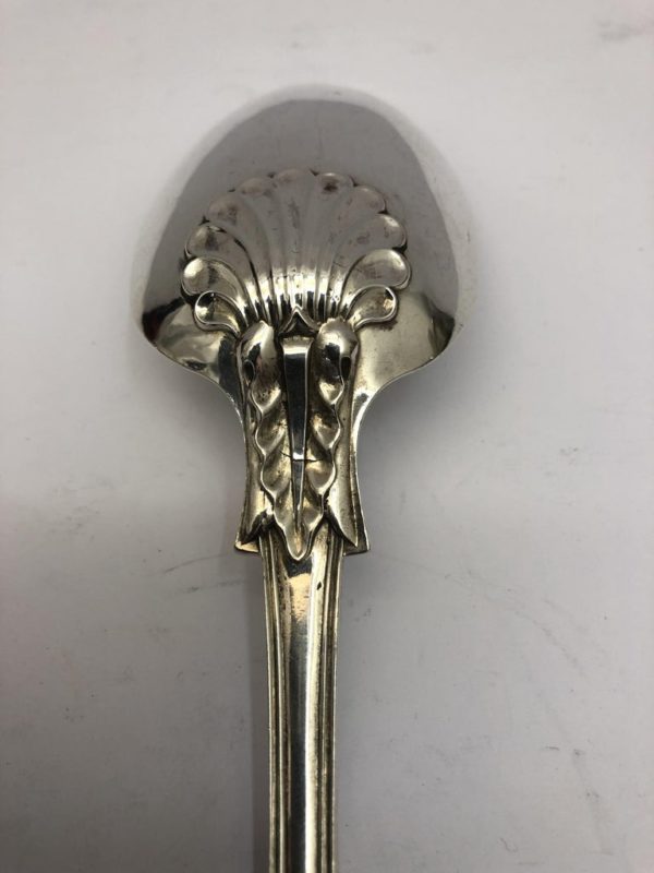 Large Silver Serving Spoon - underside
