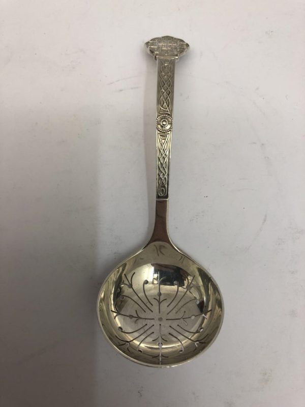 Silver Straining Spoon - handle