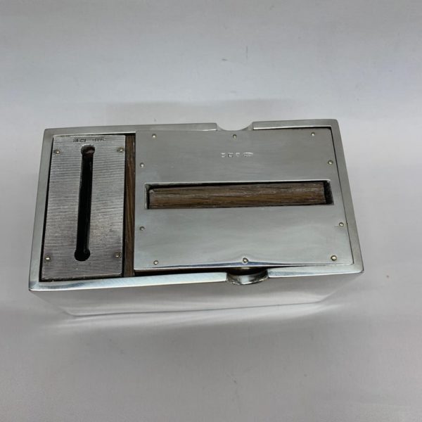 Silver Cigarette and Match Box Made by J Grinsel, England - Top