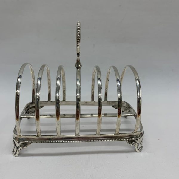 19th Century Silver Toast Rack - Side