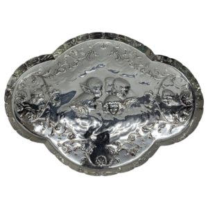 Antique Silver Tray of Unusual Shape, 1903